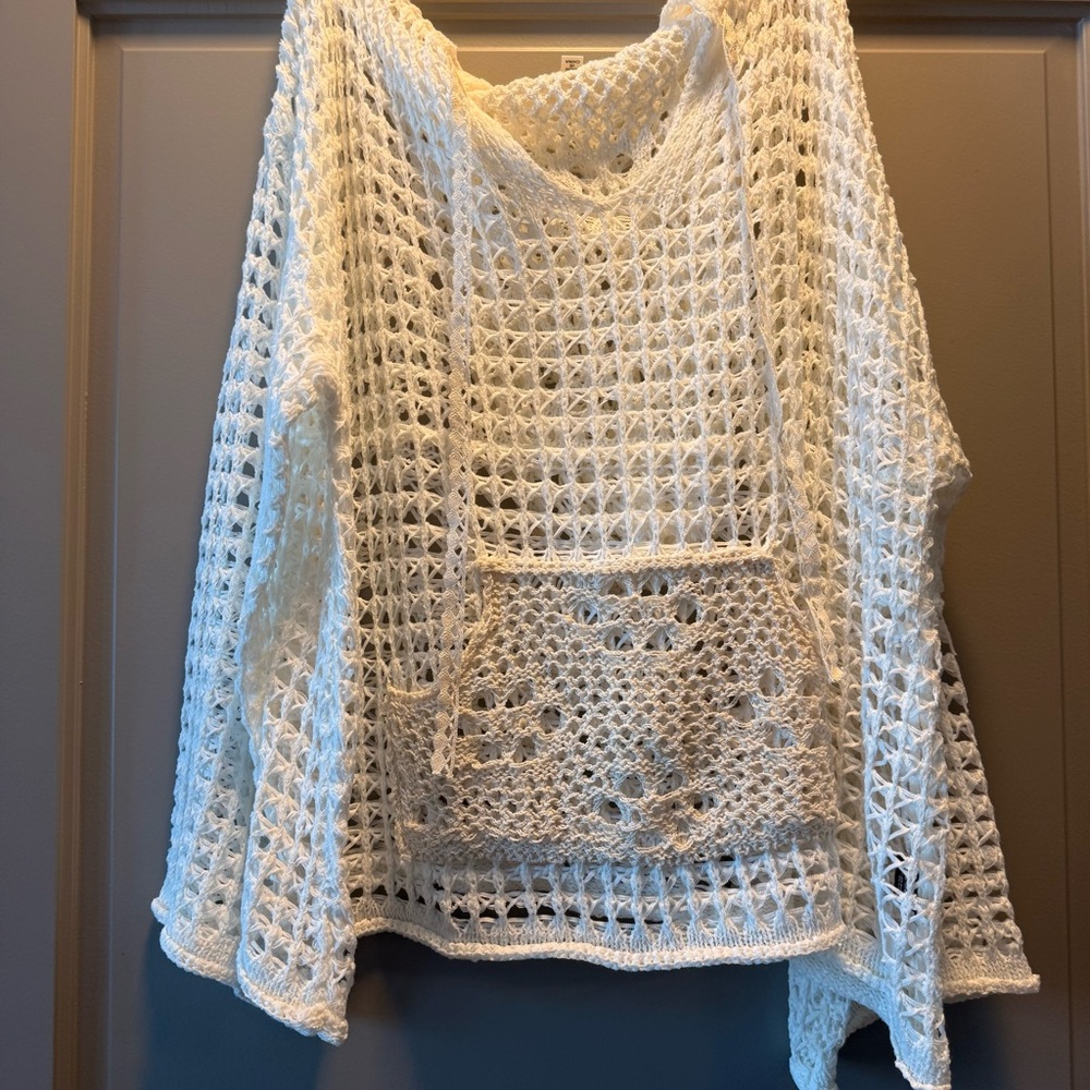 POL Ivory Open-Knit Sweater